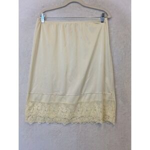 Sweet Salt Half Slip Women's Size M Cream Floral Lace Trim Modest Skirt Extender